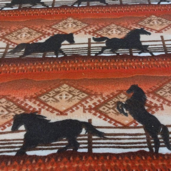 Peaceful "HORSE RANCH" Handmade Cotton Flannel Pillowcase - Picture 3 of 3